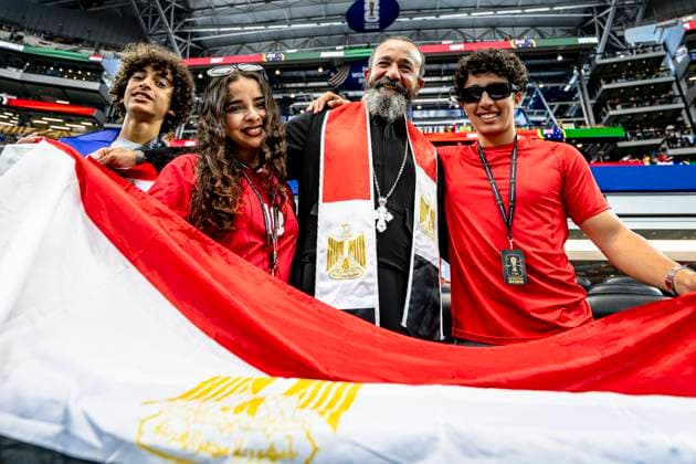 DALLAS - Egyptian supporters during the 2026 World Cup match between Australia and Egypt at Dallas Stadium on July 3, 2026, in Dallas, United States. (Photo by Stefan Koops EYE4IMAGES DeFodi Images) - *** DALLAS Egyptian fans during the 2026 World Cup match between Australia and Egypt at Dallas Stadium on July 3, 2026, in Dallas, United States. Photo by Stefan Koops, EYE4IMAGES, DeFodi Images
