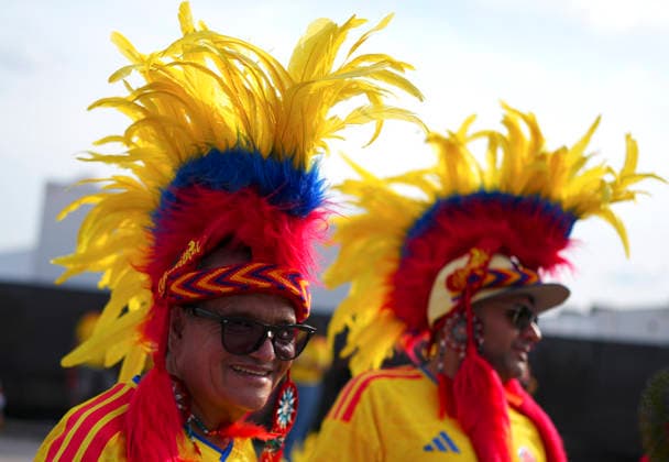 (260704) -- KANSAS CITY, July 4, 2026 -- Fans of Colombia are seen before the round of 32 match between Colombia and Ghana at the 2026 FIFA World Cup, WM, Weltmeisterschaft, Fussball in Kansas City, the United States, July 3, 2026. ) (SP)U.S.-KANSAS CITY-FOOTBALL-FIFA WORLD CUP-ROUND OF 32-COL VS GHA JiaxHaocheng 
