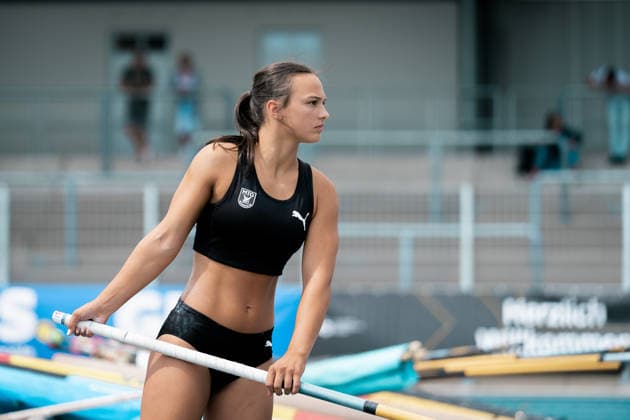 Weisbrodt Eva Marie (MTG Mannheim, 55, Stabhochsprung Frauen), GER, Leichtathletik, Athletics, Deutsche Meisterschaften U18 U23, Wattenscheid, 03.07.2026, GER, Leichtathletik, Athletics, Deutsche Meisterschaften U18 U23, Wattenscheid, 03.07.2026 Wattenscheid *** Weisbrodt Eva Marie MTG Mannheim, 55, Women s Pole Vault, GER, Track and Field, Athletics, German U18 and U23 Championships, Wattenscheid, July 3, 2026, GER, Track and Field, Athletics, German U18 and U23 Championships, Wattenscheid, July 3, 2026, Wattenscheid Copyright: xStefanxMayerx EP_SMR