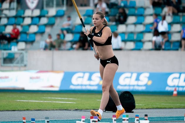Drissler Mira (MTG Mannheim, 47, Stabhochsprung Frauen), GER, Leichtathletik, Athletics, Deutsche Meisterschaften U18 U23, Wattenscheid, 03.07.2026, GER, Leichtathletik, Athletics, Deutsche Meisterschaften U18 U23, Wattenscheid, 03.07.2026 Wattenscheid *** Drissler Mira MTG Mannheim, 47, Women s Pole Vault, GER, Track and Field, Athletics, German U18 and U23 Championships, Wattenscheid, July 3, 2026, GER, Track and Field, Athletics, German U18 and U23 Championships, Wattenscheid, July 3, 2026, Wattenscheid Copyright: xStefanxMayerx EP_SMR