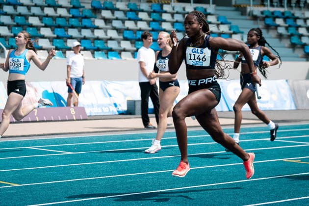 Mokobe Judith Bilepo (USC Mainz, 1146, 4x100m Staffel Frauen), GER, Leichtathletik, Athletics, Deutsche Meisterschaften U18 U23, Wattenscheid, 03.07.2026, GER, Leichtathletik, Athletics, Deutsche Meisterschaften U18 U23, Wattenscheid, 03.07.2026 Wattenscheid *** Mokobe Judith Bilepo USC Mainz, 1146, Women s 4x100m Relay, GER, Track and Field, Athletics, German U18 and U23 Championships, Wattenscheid, July 3, 2026, GER, Track and Field, Athletics, German U18 and U23 Championships, Wattenscheid, July 3, 2026, Wattenscheid Copyright: xStefanxMayerx EP_SMR
