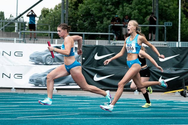 Rabe Elisa (TV Gladbeck 1912, 1586, 4x100m Staffel Frauen), GER, Leichtathletik, Athletics, Deutsche Meisterschaften U18 U23, Wattenscheid, 03.07.2026, GER, Leichtathletik, Athletics, Deutsche Meisterschaften U18 U23, Wattenscheid, 03.07.2026 Wattenscheid *** Elisa Rabe, TV Gladbeck 1912, 1586, Women s 4x100m Relay, GER, Track and Field, Athletics, German U18 and U23 Championships, Wattenscheid, July 3, 2026, GER, Track and Field, Athletics, German U18 and U23 Championships, Wattenscheid, July 3, 2026, Wattenscheid Copyright: xStefanxMayerx EP_SMR