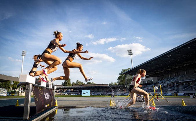 Deutsche Meisterschaften U23 U18; Bochum-Wattenscheid, 03.07.2026 Impression vom 3000m-Hindernis-Finale der Juniorinnen U23; Deutsche Meisterschaften U23 U18 am 03.07.2026 im Lohrheidestadion in Bochum-Wattenscheid (Nordrhein-Westfalen). *** German U23 and U18 Championships, Bochum Wattenscheid, July 3, 2026: Highlights from the women’s U23 3,000-meter steeplechase final at the U23 and U18 German Championships on July 3, 2026, at Lohrheidestadion in Bochum-Wattenscheid, North Rhine-Westphalia Copyright: xBEAUTIFULxSPORTS R.xSchmittx