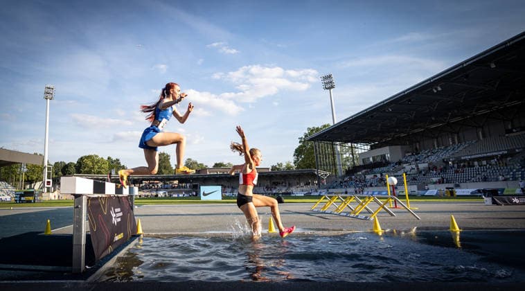 Deutsche Meisterschaften U23 U18; Bochum-Wattenscheid, 03.07.2026 Impression vom 3000m-Hindernis-Finale der Juniorinnen U23; Deutsche Meisterschaften U23 U18 am 03.07.2026 im Lohrheidestadion in Bochum-Wattenscheid (Nordrhein-Westfalen). *** German U23 and U18 Championships, Bochum Wattenscheid, July 3, 2026: Highlights from the women’s U23 3,000-meter steeplechase final at the U23 and U18 German Championships on July 3, 2026, at Lohrheidestadion in Bochum-Wattenscheid, North Rhine-Westphalia Copyright: xBEAUTIFULxSPORTS R.xSchmittx