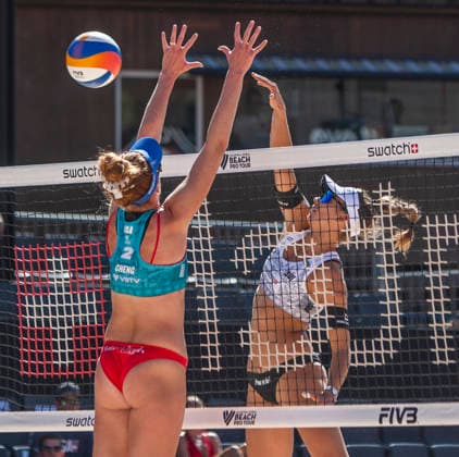 July 4, 2026, Gstaad, Bern, Switzerland: Gstaad Switzerland, 07 04 2026: LEONA KERMEN of Switzerland against to KELLY CHENG of USA during Swatch Beach Pro Gstaad 2026, Swatch Beach Pro Gstaad 2026 took place in the famous ski resort and which organizes events like the EFG Swiss Open Gstaad ATP, Tennis Herren 250 and the Polo Gold Club Gstaad 2024 and took place at Roy Emerson Arena in Gstaad. Beach volleyball, Beachvolleyball 2026: Gstaad Pro  - ZUMAd206 20260704_zip_d206_006 Copyright: xEricxDubostx