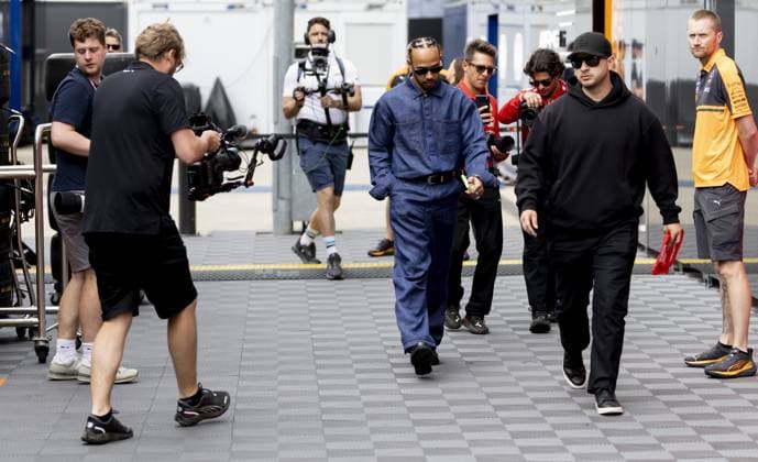 SILVERSTONE - Lewis Hamilton (Ferrari) ahead of the sprint session of the Formula 1 British Grand Prix at the Silverstone race circuit. SANDER KONING ANP xVIxANPxSportx xxANPxIVx 562763418 originalFilename: 562763418.jpg