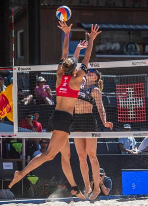 July 4, 2026, Gstaad, Bern, Switzerland: Gstaad Switzerland, 07 04 2026: TANJA HUBERLI of Switzerland against GEENA URANGO OF USA during Swatch Beach Pro Gstaad 2026, Swatch Beach Pro Gstaad 2026 took place in the famous ski resort and which organizes events like the EFG Swiss Open Gstaad ATP, Tennis Herren 250 and the Polo Gold Club Gstaad 2024 and took place at Roy Emerson Arena in Gstaad. Gstaad Switzerland - ZUMAd206 20260704_zip_d206_014 Copyright: xEricxDubostx