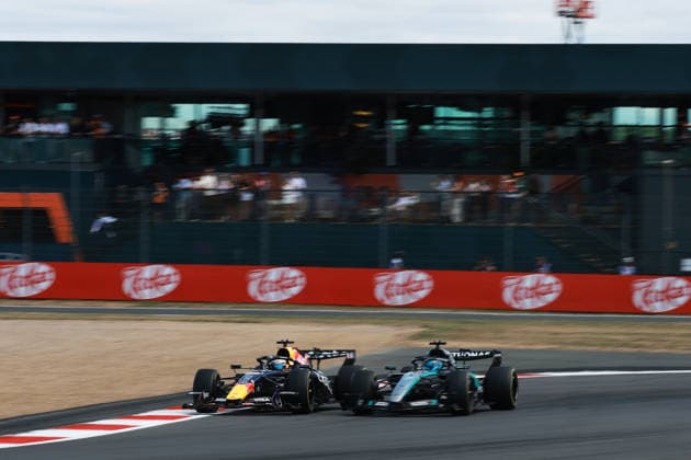 F1 - BRITISH GRAND PRIX 2026 03 VERSTAPPEN Max (nld), Red Bull Racing Ford RB22, action and 63 RUSSELL George (gbr), Mercedes AMG F1 Team W17, action during the Formula 1 British Grand Prix 2026, 9th round of the 2026 Formula One World Championship, WM, Weltmeisterschaft from July 3 to 5, 2026 on the Silverstone Circuit, in Silverstone, United Kingdom - SilverstoneUnited Kingdom  Copyright: xDPPIx