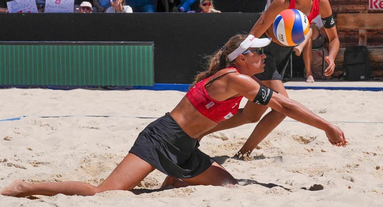 July 4, 2026, Gstaad, Bern, Switzerland: Gstaad Switzerland, 07 04 2026: ANOUK VERGE-DEPRE of Switzerland is in action during Swatch Beach Pro Gstaad 2026, Swatch Beach Pro Gstaad 2026 took place in the famous ski resort and which organizes events like the EFG Swiss Open Gstaad ATP, Tennis Herren 250 and the Polo Gold Club Gstaad 2024 and took place at Roy Emerson Arena in Gstaad. Gstaad Switzerland - ZUMAd206 20260704_zip_d206_026 Copyright: xEricxDubostx