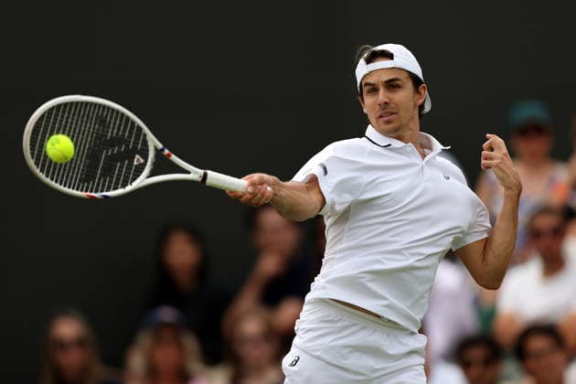 Zachary Svajda during his third round match Wimbledon Tennis Championships, Day 6, The All England Lawn Tennis and Croquet Club, London, UK - 04 Jul 2026London The All England Lawn Tennis and United Kingdom  Copyright: xKieranxMcManus Shutterstockx 16975553k