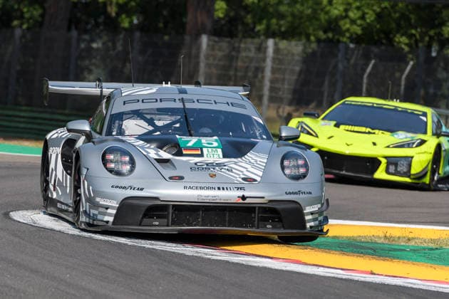 July 4, 2026, Imola, Bologna, Italy: PROTON COMPETITION 75 (KURZEJEWSKI, SARGENT, LIETZ) at turn 15 during the Free Practice session of the 2026 ELMS 4 Hours of Imola at Enzo and Dino Ferrari circuit in Imola (Bologna, Italy), 4th round of European Le Mans Series 2026 season..Credit: ZUMA Press Motorsports 2026: ELMS 4 Hours Of Imola: FP  - ZUMAr158 20260704_aap_r158_005 Copyright: xRiccardoxRighettix