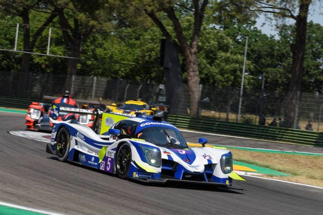 July 4, 2026, Imola, Bologna, Italy: RINALDI RACING 5 (FERNANDES CAUTELA, RODELLA, PEDERSEN) at turn 15 during the Free Practice session of the 2026 ELMS 4 Hours of Imola at Enzo and Dino Ferrari circuit in Imola (Bologna, Italy), 4th round of European Le Mans Series 2026 season..Credit: ZUMA Press Motorsports 2026: ELMS 4 Hours Of Imola: FP  - ZUMAr158 20260704_aap_r158_006 Copyright: xRiccardoxRighettix