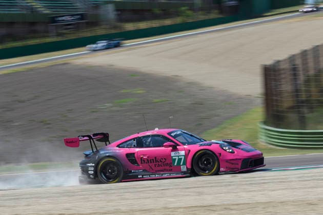 July 4, 2026, Imola, Bologna, Italy: PROTON COMPETITION 77 (BERRY, VAN EIJNDHOVEN, KING) slightly off track between turn 17 and 18 during the Free Practice session of the 2026 ELMS 4 Hours of Imola at Enzo and Dino Ferrari circuit in Imola (Bologna, Italy), 4th round of European Le Mans Series 2026 season..Credit: ZUMA Press Motorsports 2026: ELMS 4 Hours Of Imola: FP  - ZUMAr158 20260704_aap_r158_021 Copyright: xRiccardoxRighettix