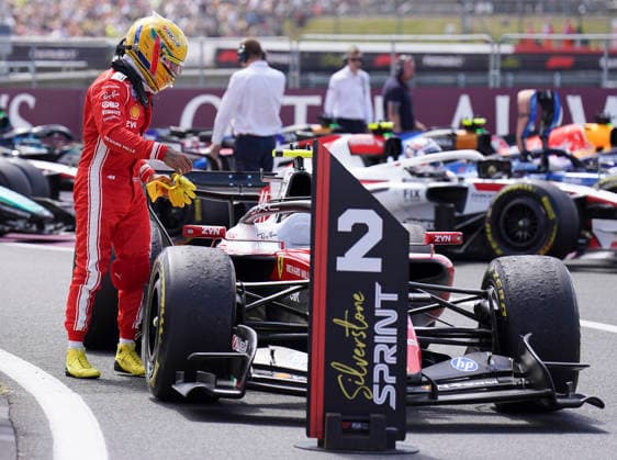 FORMULA ONE BRITISH GRAND PRIX 2026 Lewis Hamilton 44 (GBR) Ferrari in parc ferme after the Sprint Race during the Formula 1 Pirelli British Grand Prix 2026, 9th round of the 2026 Formula 1 World Championship, WM, Weltmeisterschaft from 3rd - 5th July, 2026 at the Silverstone Circuit, Silverstone, England. Credit: Robbie Hoad Every Second Media Editorial use only. All images are copyright Every Second Media Limited. No images may be reproduced without prior permission. Copyright: xIMAGO EveryxSecondxMediax ESM-2060-0290 RobbiexHoadx xEveryxSecondxMediax