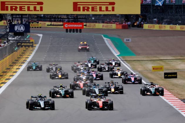 F1 - BRITISH GRAND PRIX 2026 A general view of the cars during the Formula 1 British Grand Prix 2026, 9th round of the 2026 Formula One World Championship, WM, Weltmeisterschaft from July 3 to 5, 2026 on the Silverstone Circuit, in Silverstone, United Kingdom - SilverstoneUnited Kingdom  Copyright: xDPPIx