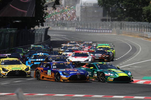 Nürnberg, Deutschland 03. - 05. Juli 2026: DTM - 2026 - Norisring - Samstag Rennen 1 Im Bild: Rennstart Nicki Thiim (DEN 7), Maro Engel (GER 80) Norisring Bayern *** Nuremberg, Germany, July 3–5, 2026, DTM 2026, Norisring, Saturday, Race 1. Pictured: The start of the race. Nicki Thiim (DEN) 7, Maro Engel (GER) 80, Norisring, Bavaria Copyright: xFotostandx xFabianxWernerx