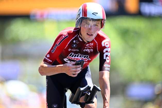 Tour de France 2026 Stage 1 BARCELONA, SPAIN - JULY 04 : Rider of Team Lotto Intermarche before the start of the race during stage 1 of the 113rd edition of Tour de France an UCI World Tour 2.UWT Team Time Trial stage for Men Elite of 19 km with start in Barcelona and finish in Barcelona on July 4, 2026 in Barcelona, Spain, 04 07 2026 Barcelona Spain  Copyright: xTomasxSiskx
