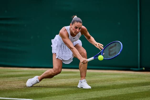 July 4, 2026, London, London, Great Britain: Marta Kostyuk of Ukraine during The Championships Wimbledon Tennis 2026: Grand Slam: The Championships Wimbledon: 6th Day: 3rd RD: KOSTYUK 6:2 4:6 6:1 NAVARRO  - ZUMAs343 20260704_zsp_s343_016 Copyright: xMathiasxSchulzx