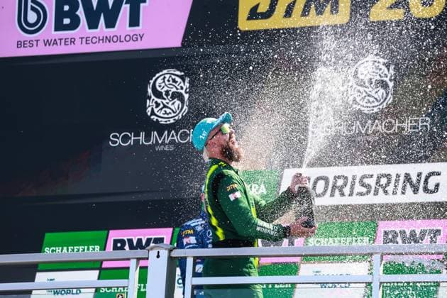 THIIM, Nicki (DK Comtoyou Racing), Aston Martin Vantage GT3, portrait Photo: Hoch Zwei Nürnberg Germany *** THIIM, Nicki DK Comtoyou Racing, Aston Martin Vantage GT3, portrait photo, Hoch Zwei, Nuremberg, Germany