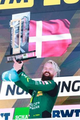 THIIM, Nicki (DK Comtoyou Racing), Aston Martin Vantage GT3, portrait Photo: Hoch Zwei Nürnberg Germany *** THIIM, Nicki DK Comtoyou Racing, Aston Martin Vantage GT3, portrait photo, Hoch Zwei, Nuremberg, Germany