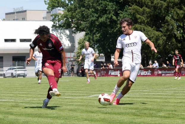04.07.2026 - Fussball Amateurfussball - Saison 2026 2027 - Testspiel Freundschaftsspiel Vorbereitungsspiel : 1. FC Nürnberg II U23 FCN Club - FC Ingolstadt II - DaMa - xdaxmax - Kirubel Taye (43, 1. FC Nürnberg FCN II ) mit Torschuss *** July 4, 2026 Soccer Amateur Soccer 2026–2027 Season Exhibition Match Friendly Match Preseason Match 1. FC Nürnberg II U23 FCN Club FC Ingolstadt II DaMa xdaxmax Kirubel Taye 43, 1 FC Nuremberg FCN II with a shot on goal