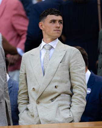 Phil Foden in the Royal Box at Wimbledon Championships at the AELTC London on Saturday the 4th of July London All England Lawn Tennis and Croquet Club Wimbledon England, UK NEWSPAPERS OUT Copyright: xImmyxThompson-Bland IPSxPhotoxAgencyx