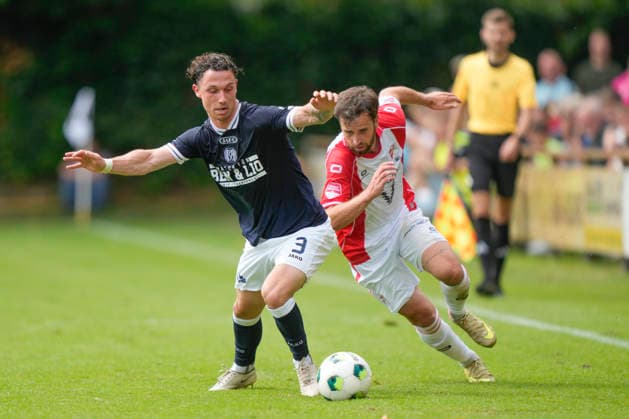 04.07.2026, Stadion, Riddergoar 1, 49824 Laar, GER, Fußball, 3. Liga: Blitzturnier: SV Meppen testet gegen zwei niederländische Clubs, SVM vs FC Emmen, Tobias Mißner (SV Meppen 3) DFL REGULATIONS PROHIBIT ANY USE OF PHOTOGRAPHS AS IMAGE SEQUENCES AND OR QUASI-VIDEO. 49824 Laar Niedersachsen Deutschland Stadion, Riddergoar 1 *** July 4, 2026, Stadium, Riddergoar 1, 49824 Laar, GER, Soccer, 3rd Division Blitz Tournament: SV Meppen faces two Dutch clubs, SVM vs. FC Emmen, Tobias Mißner SV Meppen 3 DFL REGULATIONS PROHIBIT ANY USE OF PHOTOGRAPHS AS IMAGE SEQUENCES AND OR QUASI-VIDEO 49824 Laar Lower Saxony Germany Stadium, Riddergoar 1