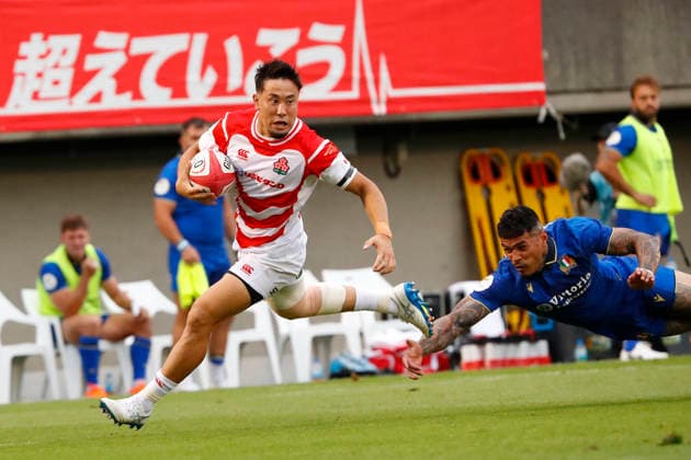 July 4, 2026, Tokyo, Japan: Takuro Matsunaga of Japan (15) in action during the Nations Championship 2026 between Japan and Italy at Prince Chichibu Memorial Rugby Stadium in Tokyo. Japan defeats Italy 27-10. Tokyo Japan - ZUMAm191 20260704_aap_m191_019 Copyright: xRodrigoxReyesxMarinx