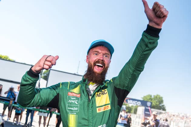 04.07.2026, GER, Motorsport, ADAC DTM, Saison 2026, Norisring Rennsieger Nicki Thiim ( Dänemark, Comtoyou Racing, Aston Martin Vantage GT3, 007 ) jubelt im Parc Ferme *** July 4, 2026, GER, Motorsports, ADAC DTM, 2026 Season, Norisring Race Winner Nicki Thiim (Denmark), Comtoyou Racing, Aston Martin Vantage GT3, 007 celebrates in the Parc Ferme nordphotoxGmbHx xKnab NP_0100