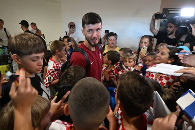 Croatia national football team welcomed home after FIFA World Cup, WM, Weltmeisterschaft, Fussball 2026 Croatia s Petar Sucic attends the welcome for the Croatia national football team at Zagreb International Airport in Velika Gorica, Croatia, on July 4, 2026, as the squad returns from the 2026 FIFA World Cup in the United States.  DavorxPuklavec PIXSELL