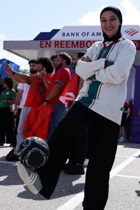 FIFA World Cup, WM, Weltmeisterschaft, Fussball 2026 - Round of 16 - Canada vs Morocco Supporters of Morocco arrive to the stadium before the FIFA World Cup 2026 Round of 16 match Canada against Morocco, in Houston, USA, 04 July 2026. HOUSTON United States  Copyright: xCHRISTOPHERxNEUNDORFx
