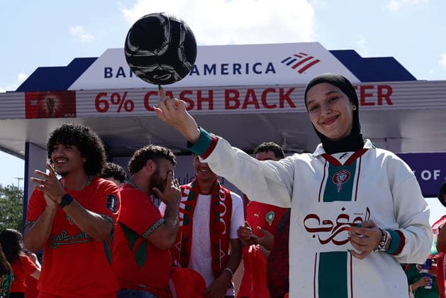 FIFA World Cup, WM, Weltmeisterschaft, Fussball 2026 - Round of 16 - Canada vs Morocco Supporters of Morocco arrive to the stadium before the FIFA World Cup 2026 Round of 16 match Canada against Morocco, in Houston, USA, 04 July 2026. HOUSTON United States  Copyright: xCHRISTOPHERxNEUNDORFx