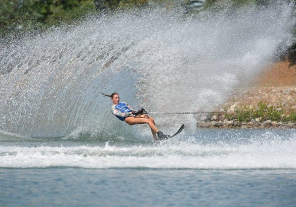 IPA86371194 - Cristhiana De Osma (PER) during the WaterSki Pro Tour - Recetto Pro 2026, a sporting event in Recetto, Italy, on July 4, 2026  Copyright: xSilvanoxMarcoxCesario IPAxSportx xx 86371194