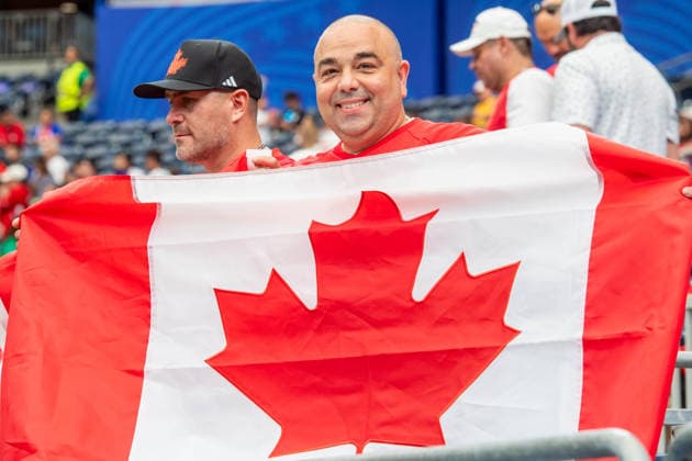 July 4, 2026: Canada fans prior to a FIFA World Cup, WM, Weltmeisterschaft, Fussball Round of 16 match between Canada and Morocco in Houston, TX. .. CSM USA - ZUMAc04_ 20260704_faf_c04_004 Copyright: xTraskxSmithx
