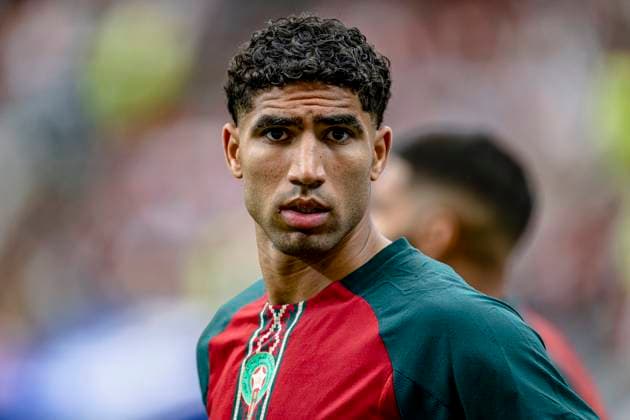 HOUSTON - Achraf Hakimi of Morocco during the 2026 World Cup match between Canada and Morocco at Houston Stadium on July 4, 2026, in Houston, United States. (Photo by Stefan Koops EYE4IMAGES DeFodi Images) - *** HOUSTON: Achraf Hakimi of Morocco during the 2026 World Cup match between Canada and Morocco at Houston Stadium on July 4, 2026, in Houston, United States. Photo by Stefan Koops, EYE4IMAGES, DeFodi Images