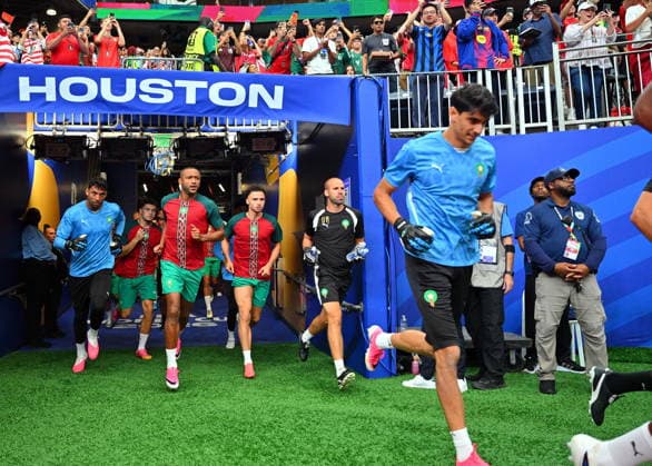 FIFA World Cup, WM, Weltmeisterschaft, Fussball 2026 - Round of 16 - Canada vs Morocco Players of Morocco enter the stadium ahead of the FIFA World Cup 2026 Round of 16 match Canada against Morocco, in Houston, USA, 04 July 2026. HOUSTON United States  Copyright: xSAMxWASSONx