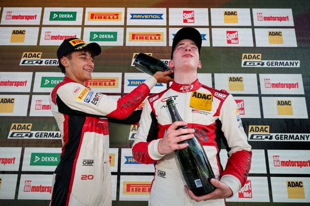 ADAC GT4 Germany, 3. + 4. Rennen Norisring 2026 20 Porsche 718 Cayman GT4 RS Clubsport, razoon - more than racing: Harald Huber, Jack James - picture by Gruppe C Photography Nürnberg Norisring Bayern Germany Copyright: xGruppexCxPhotographyx