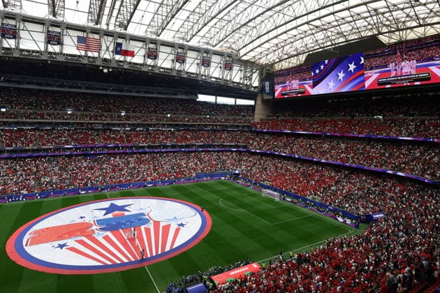 FIFA World Cup, WM, Weltmeisterschaft, Fussball 2026 - Round of 16 - Canada vs Morocco US Independence Day celebrations before the FIFA World Cup 2026 Round of 16 match Canada against Morocco, in Houston, USA, 04 July 2026. HOUSTON United States  Copyright: xCHRISTOPHERxNEUNDORFx