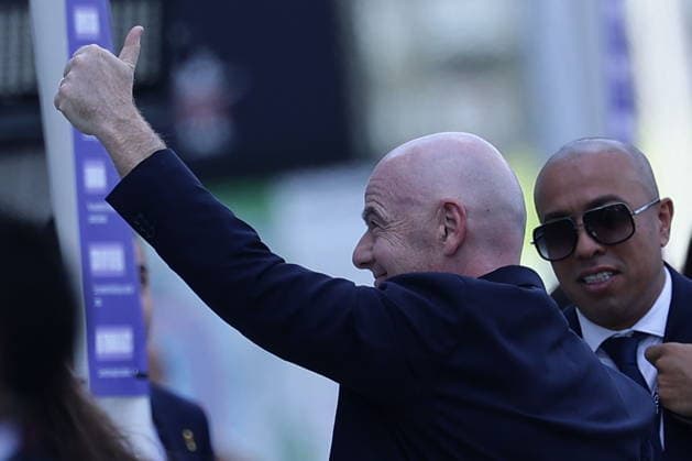 FIFA World Cup, WM, Weltmeisterschaft, Fussball 2026 - Round of 16 - Canada vs Morocco FIFA President Gianni Infantino arrives to the stadium before the FIFA World Cup 2026 Round of 16 match Canada against Morocco, in Houston, USA, 04 July 2026. HOUSTON United States  Copyright: xCHRISTOPHERxNEUNDORFx