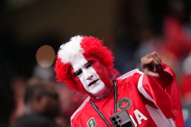 Canada v Morocco - FIFA World Cup, WM, Weltmeisterschaft, Fussball 2026 - Round of 16 HOUSTON, UNITED STATES - JULY 04: Supporter of Canada poses for the photo prior the 2026 FIFA World Cup Round of 16 match between Canada and Morocco at Houston Stadium (NRG Stadium) on July 04, 2026 in Houston, Texas. Jose Hernandez Anadolu Texas United States. Editorial use only. Please get in touch for any other usage.  Copyright: x2026xAnadoluxJosexHernandezx