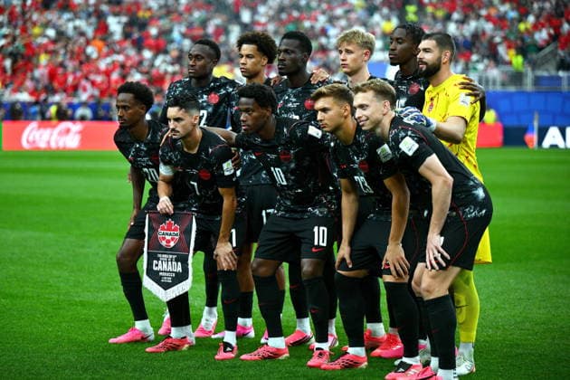 FIFA World Cup, WM, Weltmeisterschaft, Fussball 2026 - Round of 16 - Canada vs Morocco Players of Canada pose prior to the FIFA World Cup 2026 Round of 16 match Canada against Morocco, in Houston, USA, 04 July 2026. HOUSTON United States  Copyright: xSAMxWASSONx