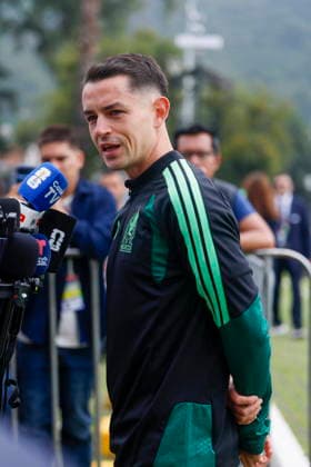 FIFA World Cup, WM, Weltmeisterschaft, Fussball 2026 - Mexico training session Mexico s Alvaro Fidalgos speaks to the press during a training session held in Mexico City, Mexico, 04 July 2026. Mexico will face England in their FIFA World Cup 2026 Round of 16 match on 06 July 2026. Mexico City Mexico  Copyright: xSASHENKAxGUTIERREZx