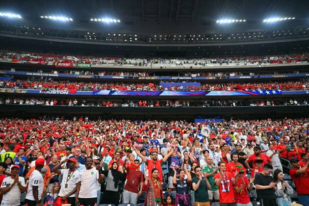 FIFA World Cup, WM, Weltmeisterschaft, Fussball 2026 - Round of 16 - Canada vs Morocco Spectators during the FIFA World Cup 2026 Round of 16 match Canada against Morocco, in Houston, USA, 04 July 2026. HOUSTON United States  Copyright: xSAMxWASSONx