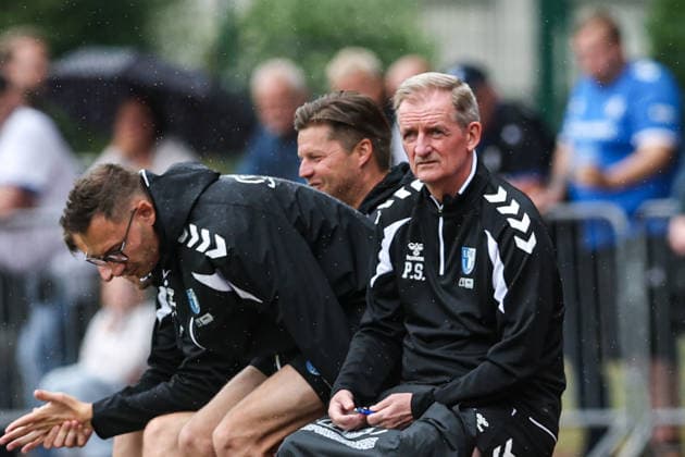 Trainer Petrik Sander (1. FC Magdeburg) - 2. Fußball Bundesliga Saison 2026-2027 Testspiel Sommervorbereitung FSV Havelberg vs 1. FC Magdeburg im Sportforum am Eichwald - Fußball,Mann,Männer,Deutschland,04.07.2026 *** Coach Petrik Sander, 1 FC Magdeburg, 2. Bundesliga, 2026–2027 season, preseason friendly, FSV Havelberg vs. 1 FC Magdeburg at the Sportforum am Eichwald, soccer, man, men, Germany, July 4, 2026
