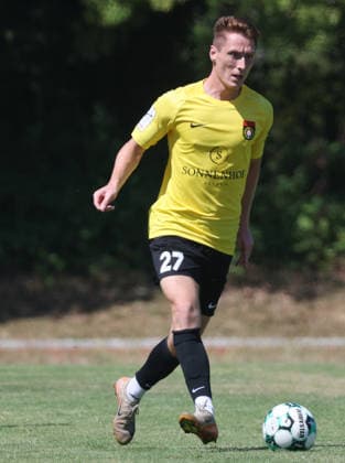 Fußball Testspiel SGV Heilbronn - Freiberg vs. SG Sonnenhof Großaspach , Loris Maier ( Aspach ) *** Soccer Friendly Match: SGV Heilbronn Freiberg vs. SG Sonnenhof Großaspach, Loris Maier, Aspach