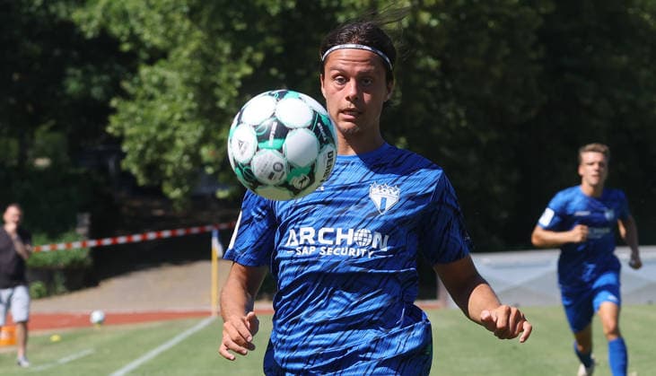 Fußball Testspiel SGV Heilbronn - Freiberg vs. SG Sonnenhof Großaspach , Minos Gouras ( Freiberg ) *** Soccer Friendly Match: SGV Heilbronn Freiberg vs. SG Sonnenhof Großaspach, Minos Gouras Freiberg