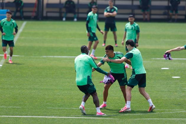 FIFA World Cup, WM, Weltmeisterschaft, Fussball 2026 - Mexico training session Mexico s players attend a training session held in Mexico City, Mexico, 04 July 2026. Mexico will face England in their FIFA World Cup 2026 Round of 16 match on 06 July 2026. Mexico City Mexico  Copyright: xSASHENKAxGUTIERREZx