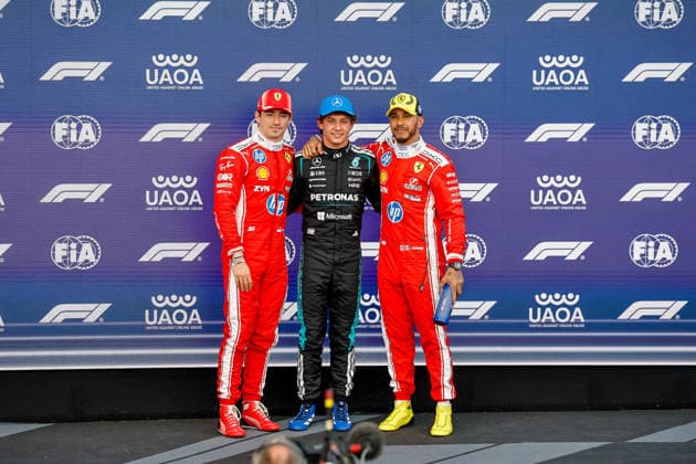 F1 - BRITISH GRAND PRIX 2026 LECLERC Charles (mco), Scuderia Ferrari SF-26, portrait, KIMI ANTONELLI Andrea (ita), Mercedes AMG F1 Team W16, portrait, HAMILTON Lewis (gbr), Scuderia Ferrari SF-26, portrait during the Formula 1 British Grand Prix 2026, 9th round of the 2026 Formula One World Championship, WM, Weltmeisterschaft from July 3 to 5, 2026 on the Silverstone Circuit, in Silverstone, United Kingdom - SilverstoneUnited Kingdom  Copyright: xPauloxMariax