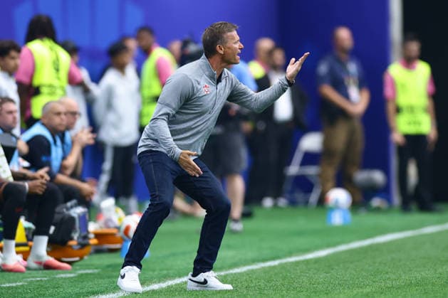 Canada head coach Jesse Marsch reacts during the FIFA World Cup, WM, Weltmeisterschaft, Fussball 2026 Round of 16 soccer match between Morocco and Canada at Houston Stadium, in United States, 4 July 2026. Canada - Morocco !ACHTUNG: NUR REDAKTIONELLE NUTZUNG!  Copyright: xCarlosxRamírezx GRAF1213 20260704-55020801359_1