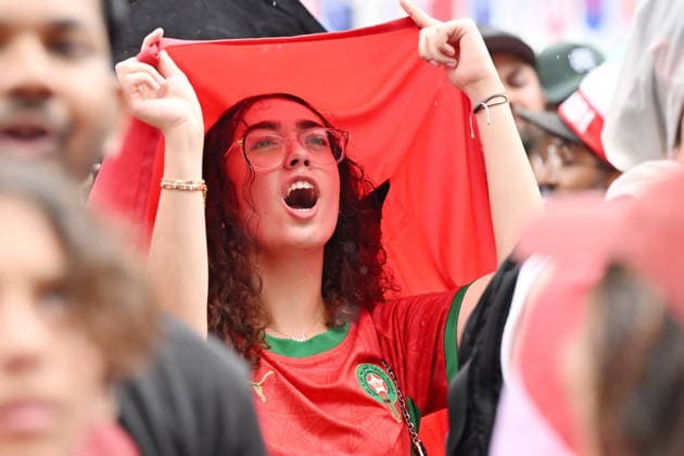 July 4, 2026, Toronto, On, Canada: Fans watch the action during the first half of Canada s World Cup soccer match against Morocco at FIFA Fan Fest in Toronto on Saturday, July 4, 2026. Canada V. Morocco R16  - ZUMAc35_ 20260704_zaf_c35_020 Copyright: xJonxBlackerx